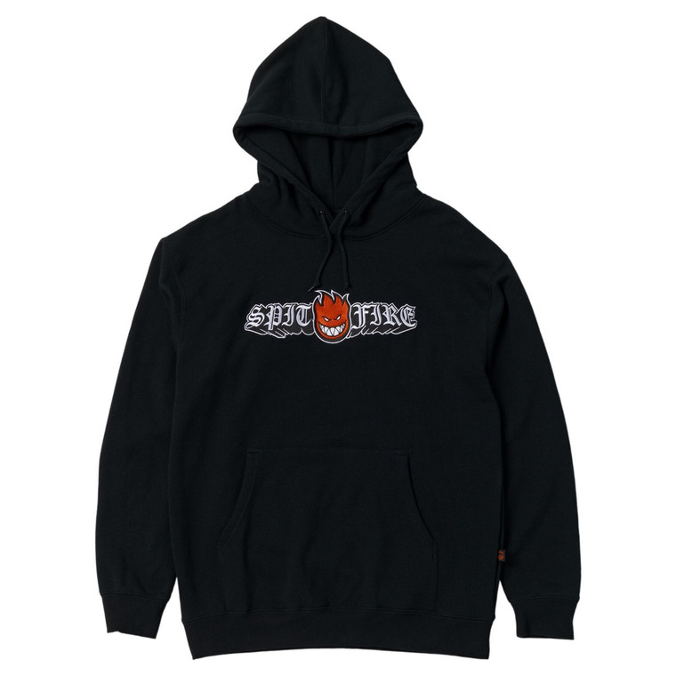 Spitfire Old E Drop Bighead Emb Black Hd/swt L - Skateboard Sweatshirt