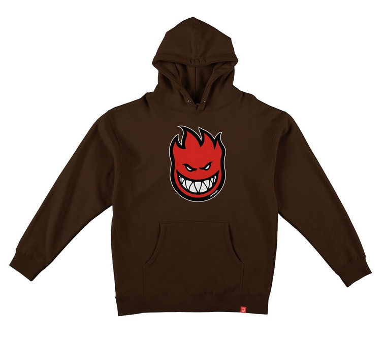 Spitfire Bighead Fill Brown/red Hd/swt M - Skateboard Sweatshirt