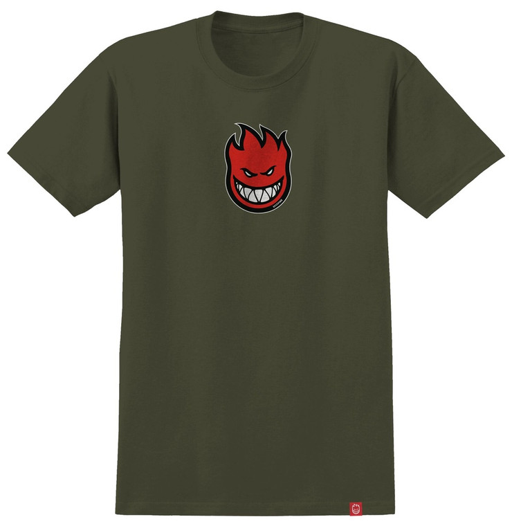 Spitfire Bighead Md Fill Military Green Ss Xl - Skateboard Tshirt