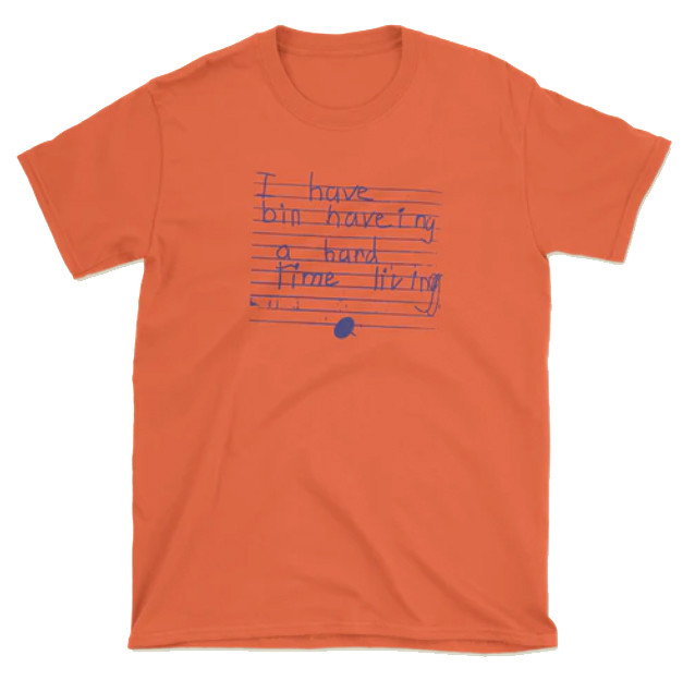 Tacky Joy Factory Hard Times Orange Ss M - Skateboard Tshirt