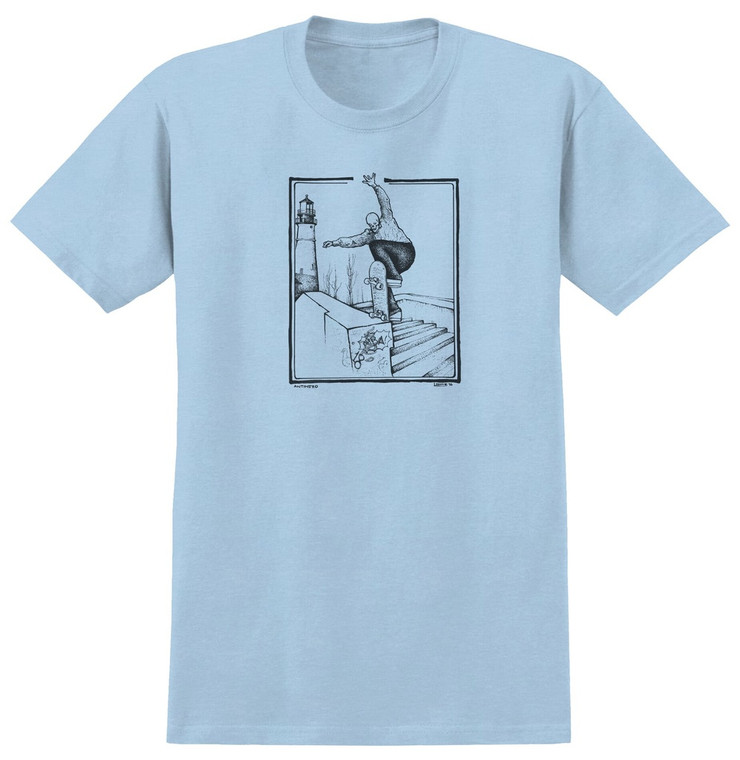 Anti-hero Ba By Lance Ringspun Light Blue Ss Xl - Skateboard Tshirt