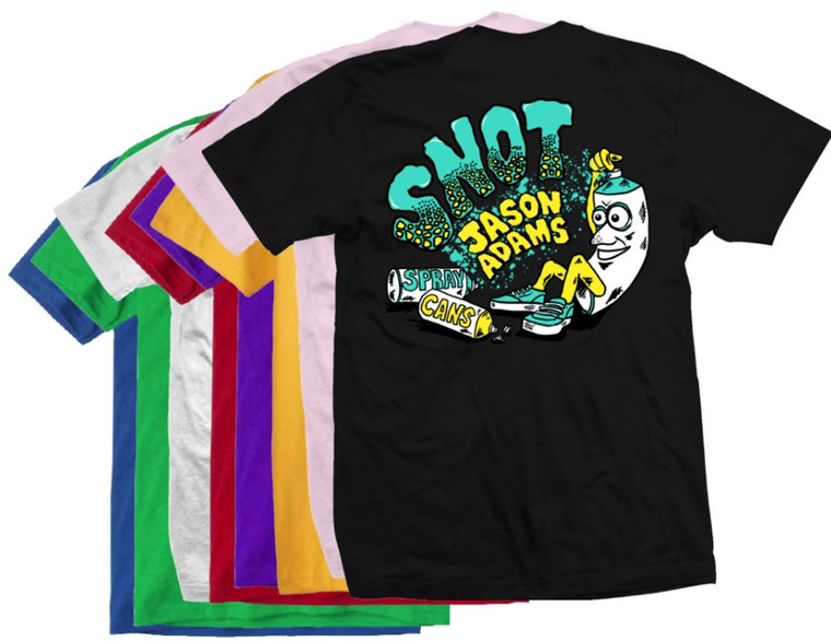 Snot Jason Adams Spray Can Assorted Colors Ss Xl - Skateboard Tshirt