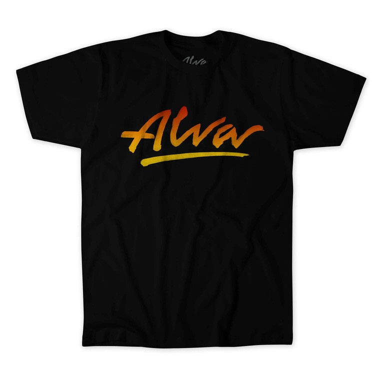 Alva Og Logo Flame Fade Black Ss Xl - Skateboard Tshirt