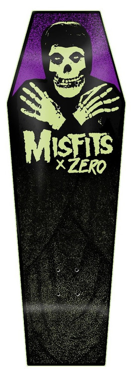 Zero Misfits Coffin Fiend Glow Shaped Deck 9.50 - Skateboard Deck