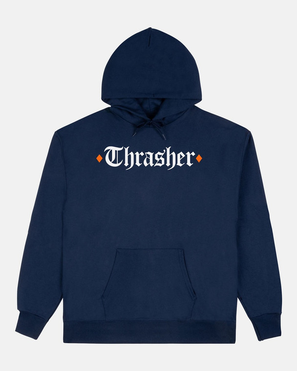 Thrasher X Spitfire The End Oath Navy Hd/swt M - Skateboard Sweatshirt