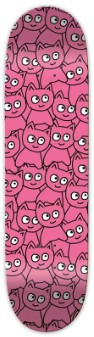 Meow Team Sticker Pile Pink Mini Deck 7.25 X 29.00 - Skateboard Deck