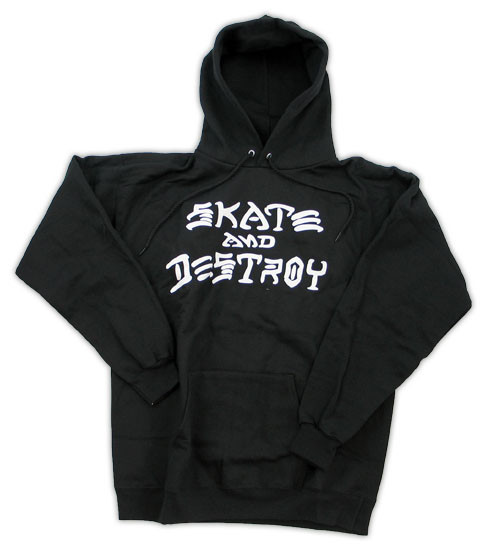 Thrasher Skate And Destroy Black Hd/swt L - Skateboard Sweatshirt