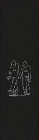 Krooked 9" Love-hate Griptape Sheet - Skateboard Grip Tape