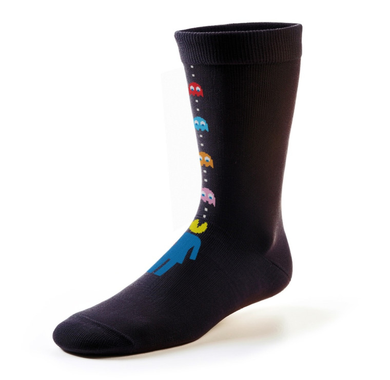 Girl Pac-man Game Over Black Socks - Skateboard Socks