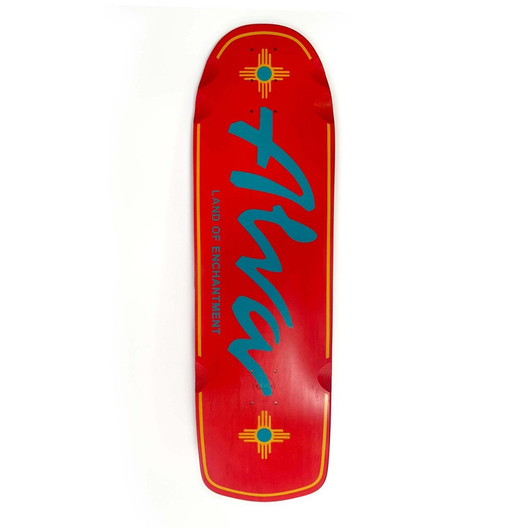 Alva New Mexico Ditch Board Sunset Red Shaped Wheel Wells Deck 10.0 X 33.0 - Skateboard Deck