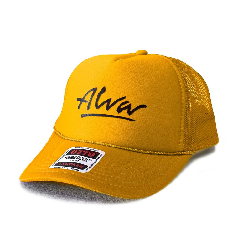 Alva Og Logo Trucker Hat Yellow - Skateboard Hat