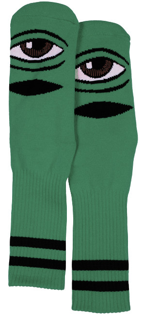 Toy Machine Sect Eye Socks Green - Skateboard Socks