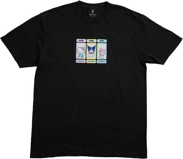 Girl - Rainbow Triple Og Ss S-black - Skateboard Tshirt