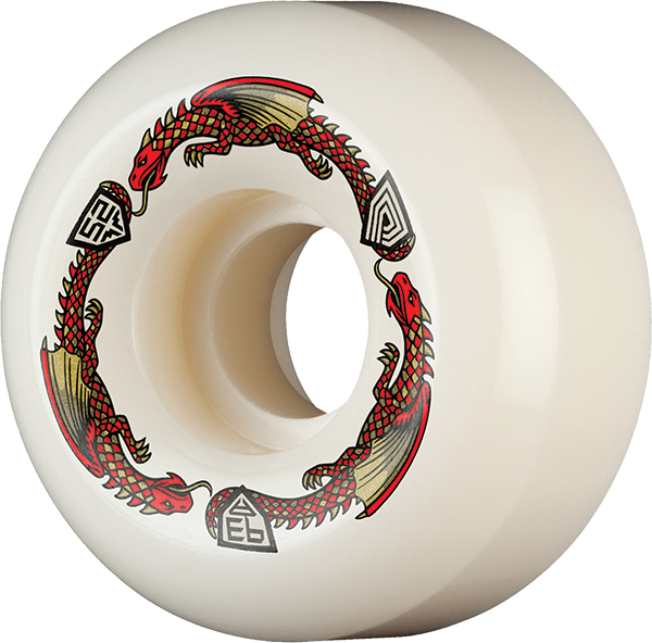 Powell Peralta - Df V5 Red Dragon 93a 52/30mm Wht - Skateboard Wheels (Set Of Four)