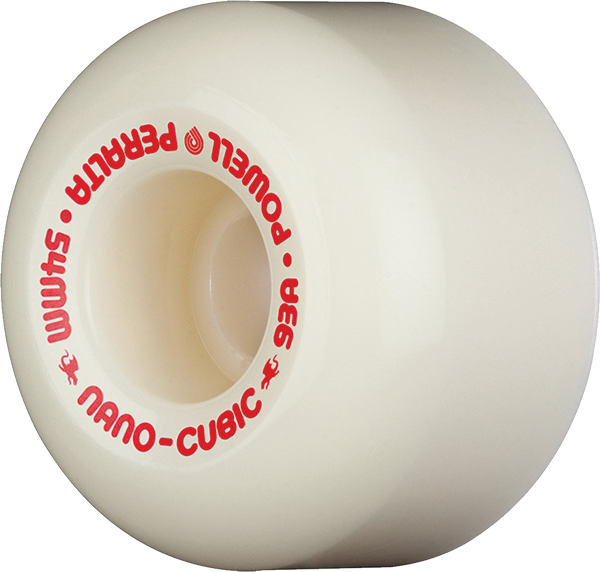 Powell Peralta - Df Nano Cubic Red Dragon 93a 54/36.5mm Wht - Skateboard Wheels (Set Of Four)