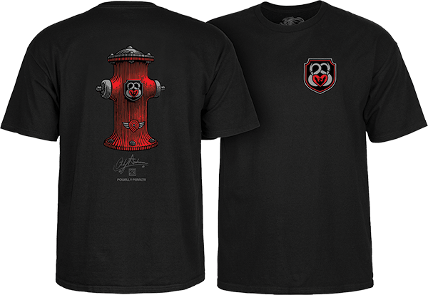 Powell Peralta - Anderson Hydrant Ss S-black - Skateboard Tshirt
