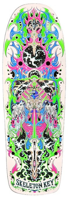 Skeleton Key Team Star Chart Cosmic Skate Shaped Deck 10.09 X 31.40 - Skateboard Deck