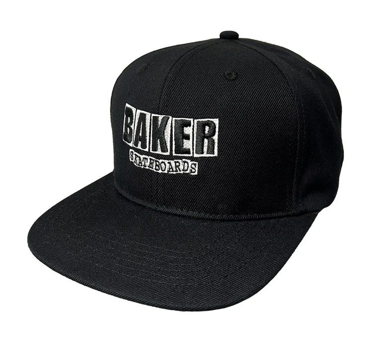 Baker Classic Logo Snapback Hat Black - Skateboard Hat