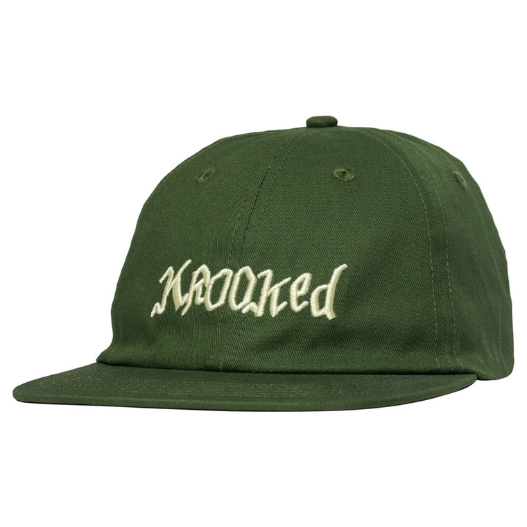 Krooked Double Ok Strapback Hat Olive - Skateboard Hat