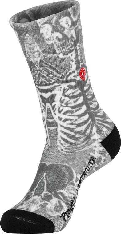 Powell Sas Skeleton Charcoal Socks - Skateboard Socks