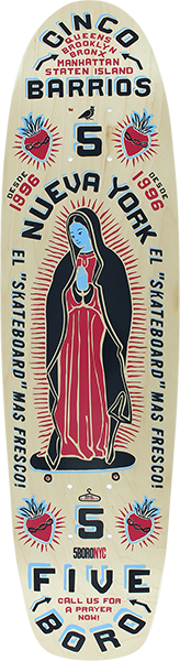 Fiveboro - Cinco Barrios Cruiser Deck-7.6x29 Natural - Skateboard Deck