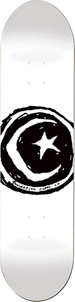 Foundation - Star & Moon Deck-8.38 White - Skateboard Deck