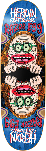 Heroin - Auntie Razor Egg Deck-9.75 - Skateboard Deck