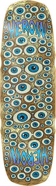 Heroin - Seeing Double Mutated Deck-9.5 Gold - Skateboard Deck