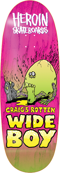 Heroin - Questions Rotten Wide Boy Egg Deck-10.75 - Skateboard Deck
