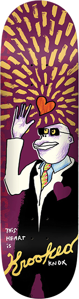 Krooked - Knox This Heart Deck-8.5 Purple - Skateboard Deck