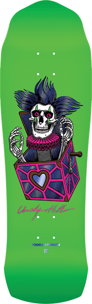 Powell Peralta - Hiett Skull Dk-9.5x31.13 Neon Green - Skateboard Deck