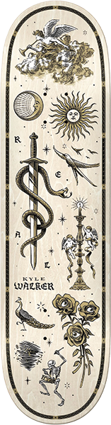 Real - Walker Engraved Deck-8.38 White - Skateboard Deck