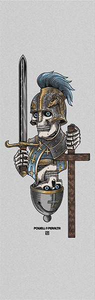 Powell Peralta - Grip Sheet 10.5x33 Corrigan Chess Skull Clr - Skateboard Grip Tape