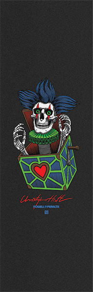 Powell Peralta - Grip Sheet 10.5x33 Hiett Skull Black - Skateboard Grip Tape