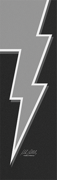 Powell Peralta - Grip Sheet 10.5x33 Vallely Lightning Bolt Bk - Skateboard Grip Tape