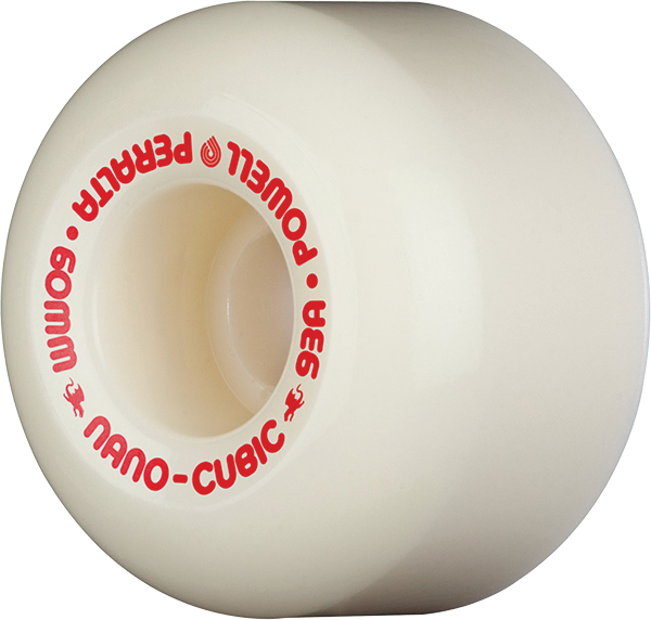 Powell Peralta - Df Nano Cubic Red Dragon 93a 60/38mm Wht - Skateboard Wheels (Set Of Four)