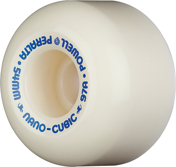 Powell Peralta - Df Nano Cubic Blue Dragon 97a 54/36.5mm Wht - Skateboard Wheels (Set Of Four)