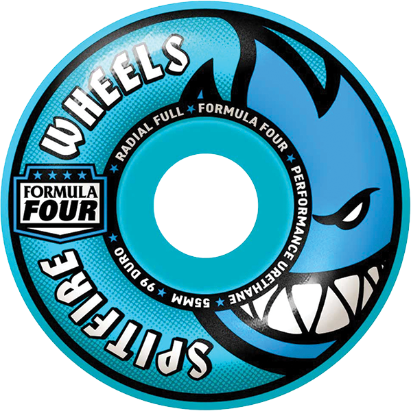 Spitfire - F4 99a Radial Full Colors 55mm Lt.blue - Skateboard Wheels (Set Of Four)