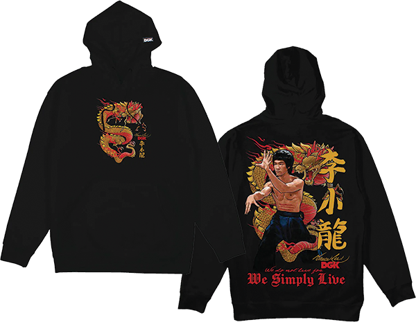 Dgk - Bruce Lee Lil Dragon Fleece Hd/swt Xl-black - Skateboard Sweatshirt