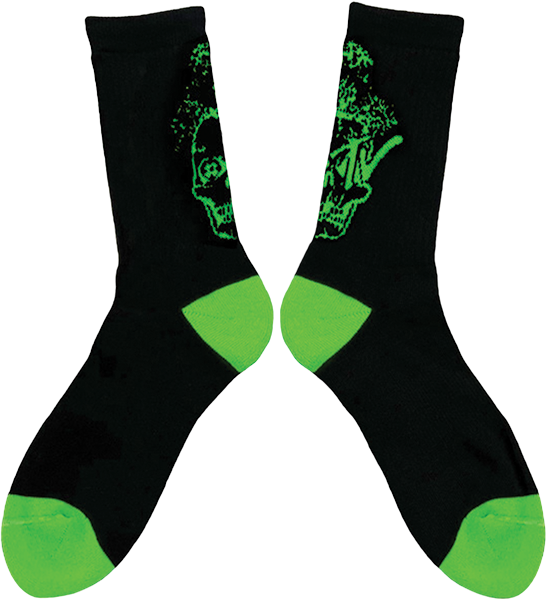 Deathwish - Death Tv Crew Socks Black - Skateboard Socks