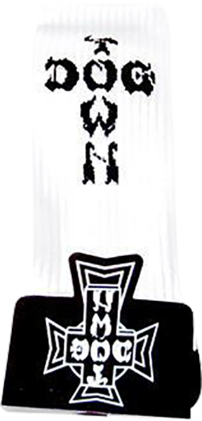 Dogtown - Cross Letters Crew Socks White/blk 1pr - Skateboard Socks