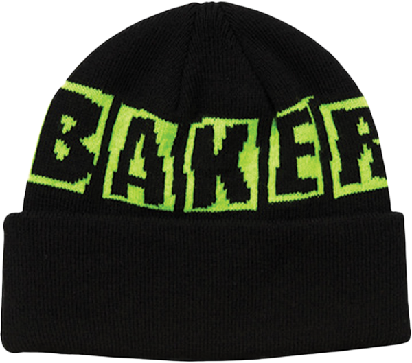 Baker - Brand Logo Beanie Black/grn - Skateboard Beanie