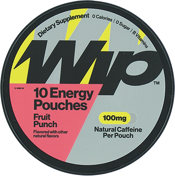 WIP - Caffeine Energy 10/pouch Can 100mg Fruit Punch