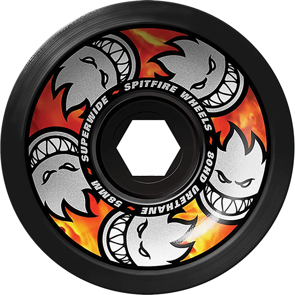 Spitfire - 80hd Superwide 58mm Multiball Black - Skateboard Wheels (Set Of Four)