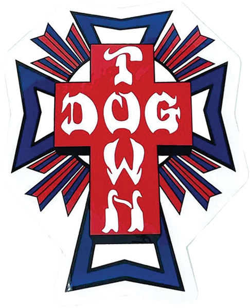Dogtown - 80's Cross Logo Decal 1" Usa