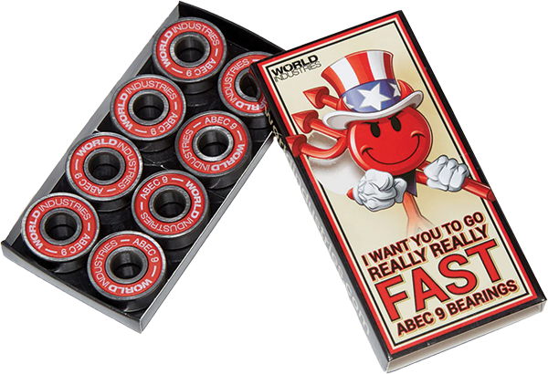 World Industries - Abec-9 I Want You Bearings Sil/red - Skateboard Bearings