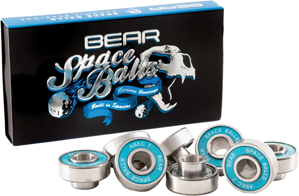 Bear Trucks - Spaceballs A7 Ceramic 8mm Bearings Sil/blu - Skateboard Bearings