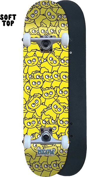 Meow - Sticker Pile Soft Top Comp-6.75 Cmyk Yellow - Complete Skateboard
