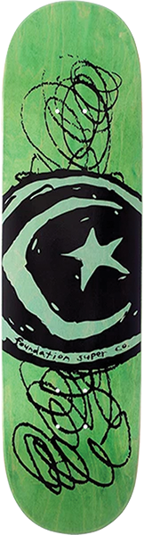 Foundation - Star & Moon Scribble Deck-7.75 - Skateboard Deck