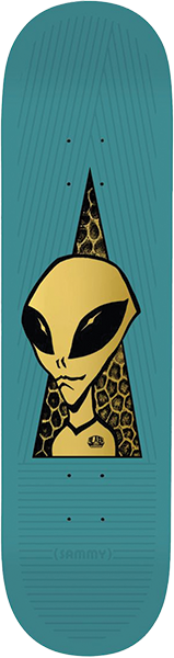 Alien Workshop - Montano Visitor Gold Deck-8.0 Teal - Skateboard Deck